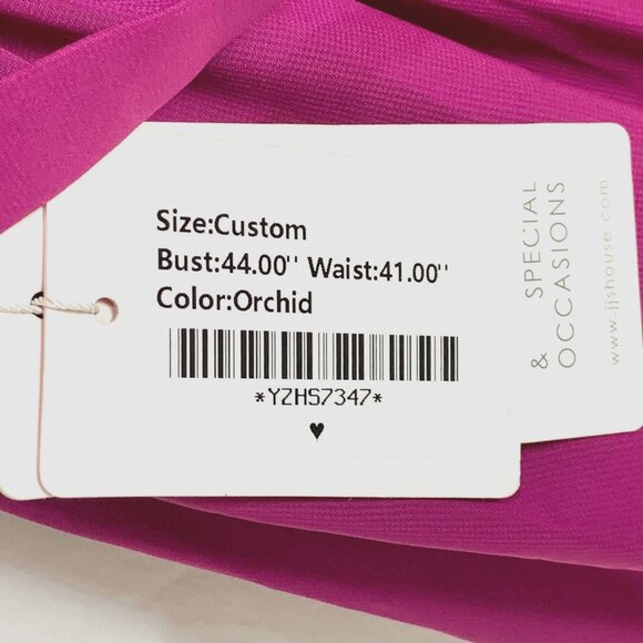 JJ’s House Orchid Ruffle V-Neck Mini Dress18-20 New Bridesmaid Formal Black Tie - Picture 9 of 12